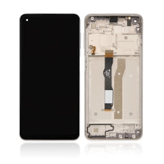 LCD Assembly With Frame For Motorola Moto G Power (XT2117 / 2021) (Refurbished) (Polar Silver)