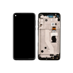 LCD Assembly With Frame For Motorola Moto G Power (XT2041-4 / XT2041-6 / XT2041-7 / XT2041DL / 2020) (Refurbished) (Smoke Black)