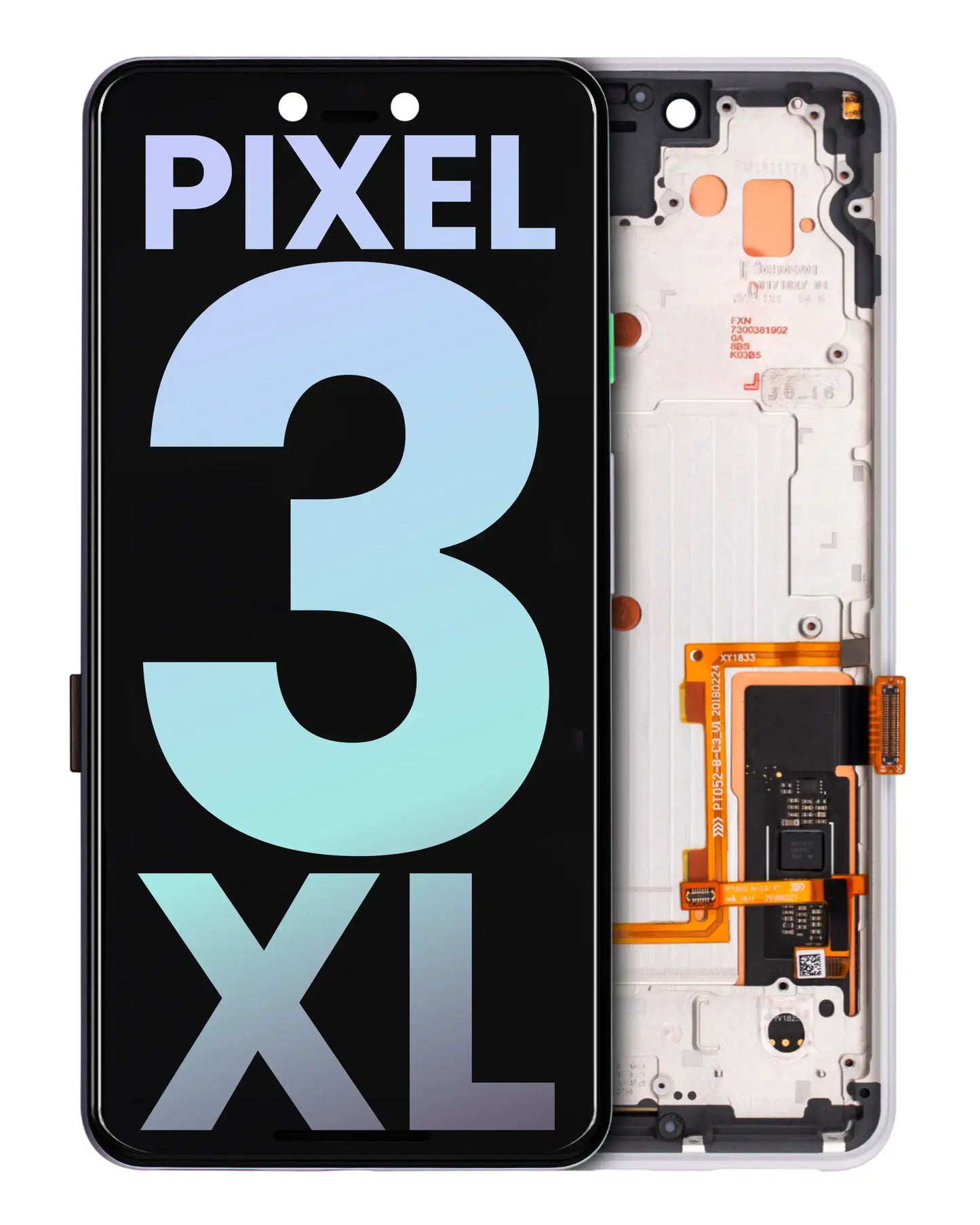 OLED Assembly With Frame For Google Pixel 3 XL (Genuine OEM) (Clearly White)