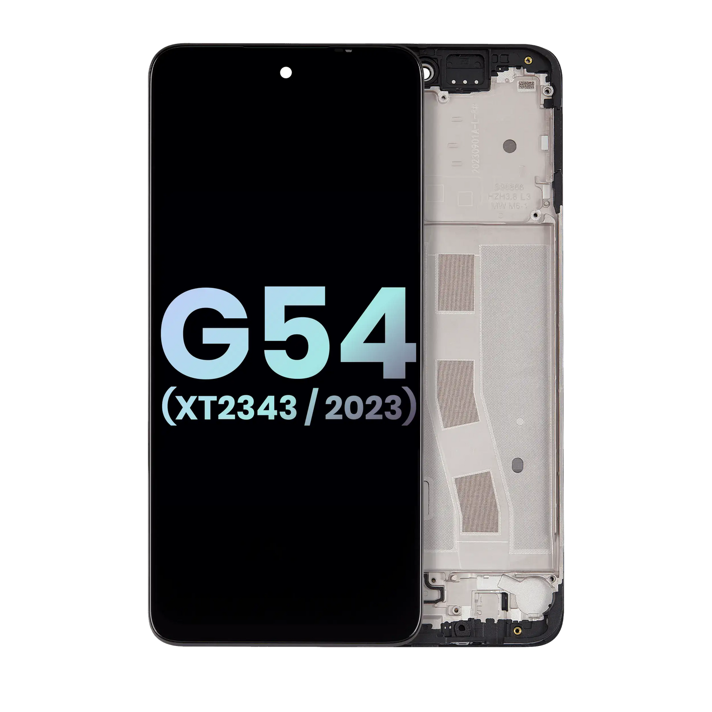 LCD Assembly With Frame For Moto G54 (XT2343 / 2023) (Genuine OEM) (Black)