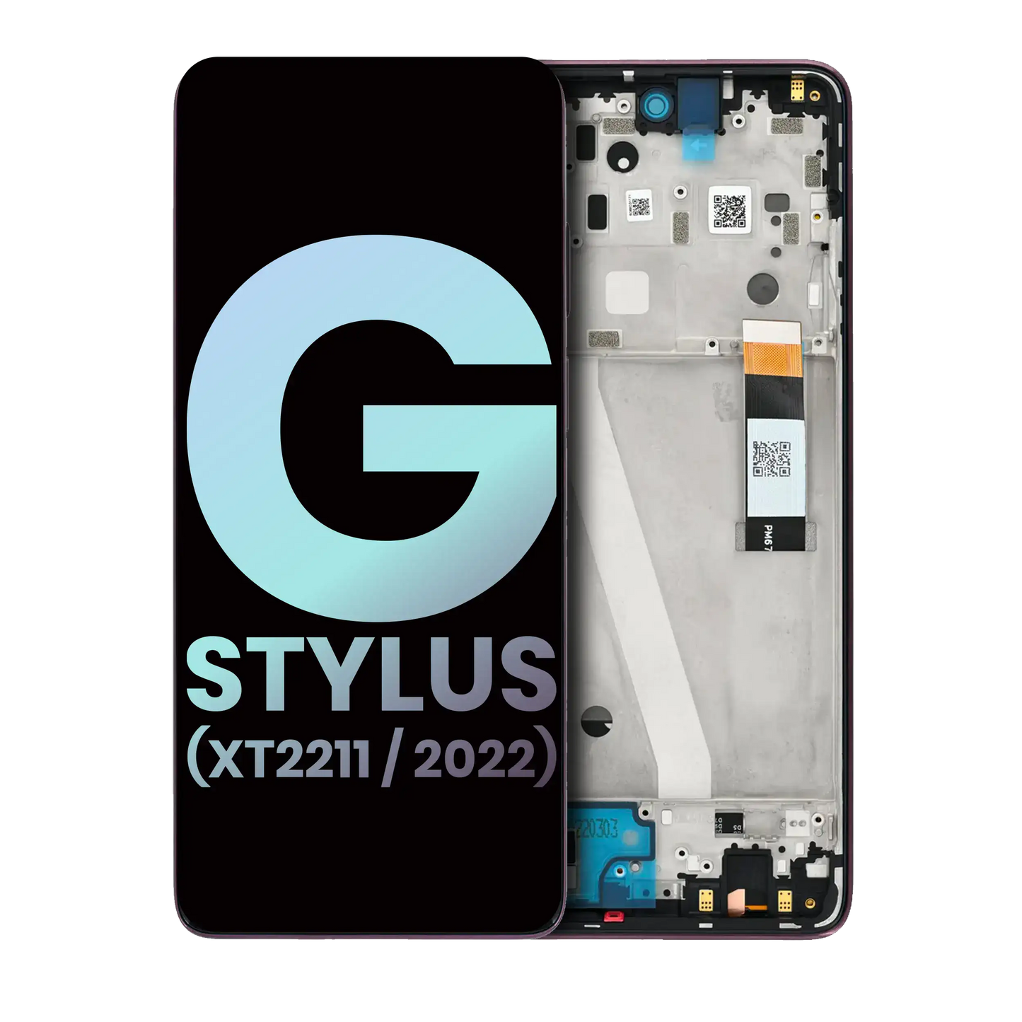 LCD Assembly With Frame For Motorola Moto G Stylus 4G (XT2211 / 2022) (Genuine OEM) (Metallic Rose)