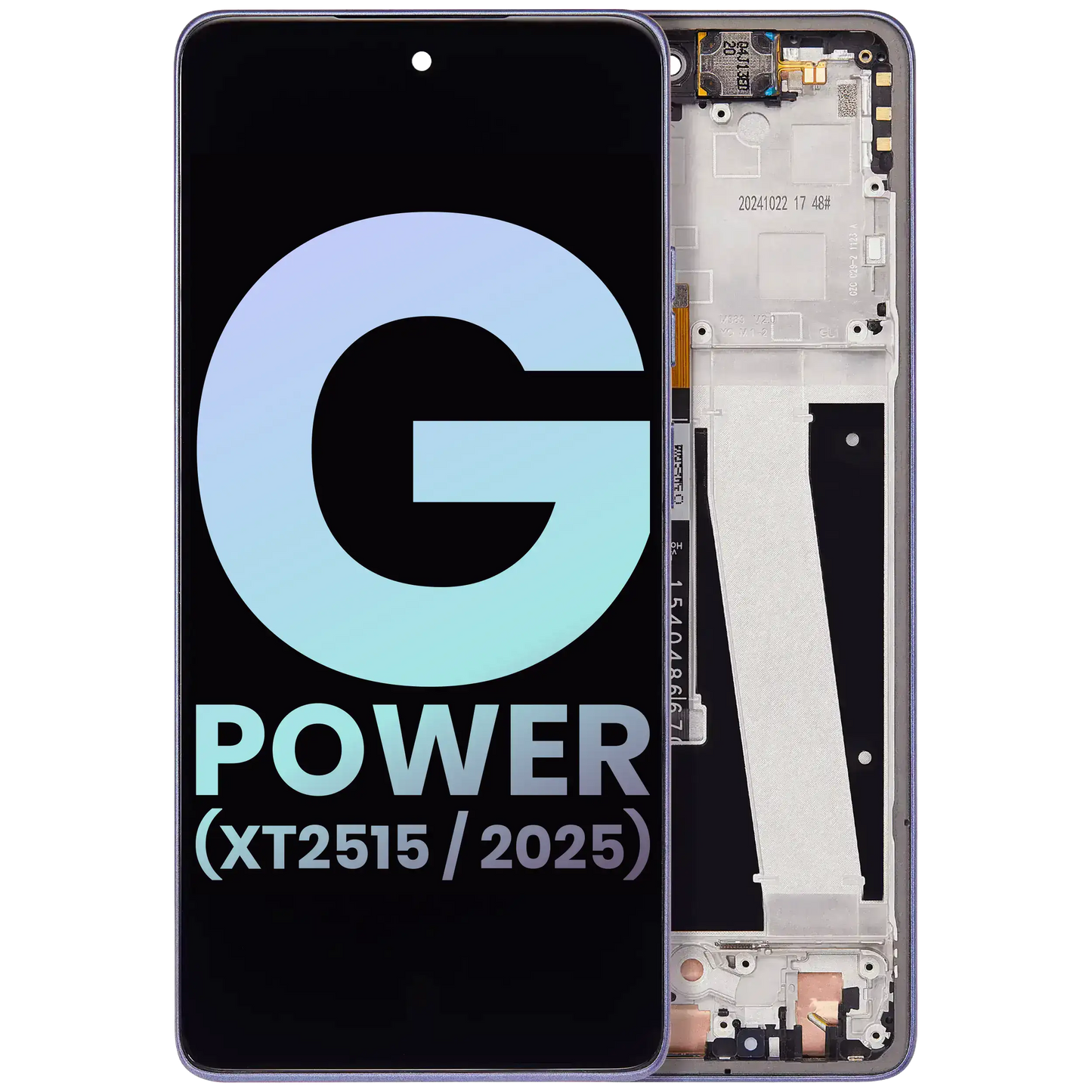 LCD Assembly With Frame For Motorola Moto G Power (XT2515 / 2025) (Genuine OEM) (Slate Gray)