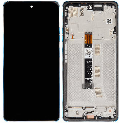 LCD Assembly With Frame For Motorola Moto G75 5G (XT2437 / 2024) (Refurbished) (Aqua Blue)