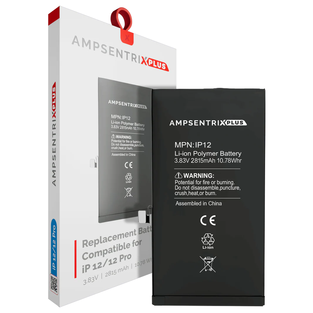 Battery | for: iPhone 12/12Pro | AmpSentrix Plus (No Message)