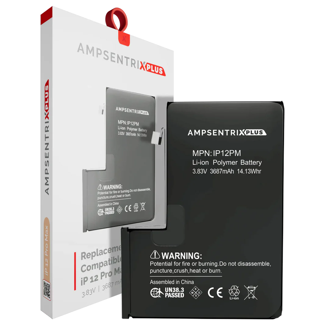 Battery | for: iPhone 12 Pro Max | AmpSentrix Plus (No Message)