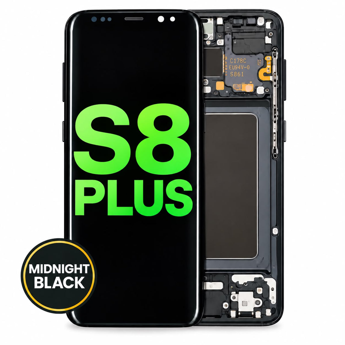 Incell Assembly With Frame For Samsung Galaxy S8 Plus (Incell) (Midnight Black)