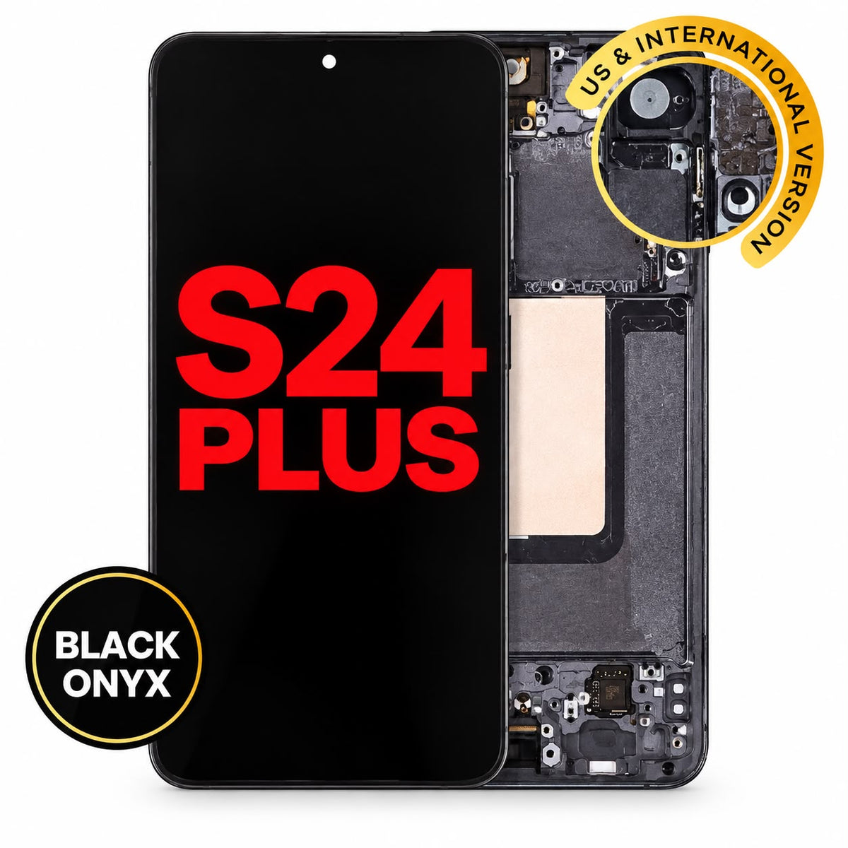 OLED Assembly With Frame For Samsung Galaxy S24 Plus 5G (US & International Version) (AM OLED) (Onyx Black)