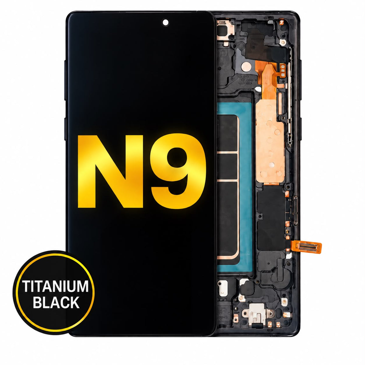 OLED Assembly With Frame For Samsung Galaxy Note 9 (Refurbished) (Midnight Black)