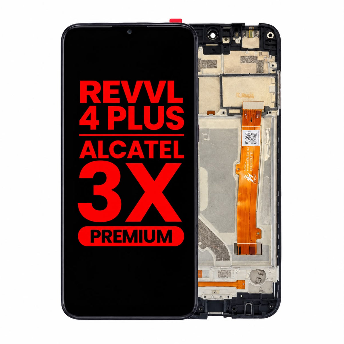 LCD Assembly with frame for T-Mobile Revvl 4 Plus / Alcatel 3X (Premium)