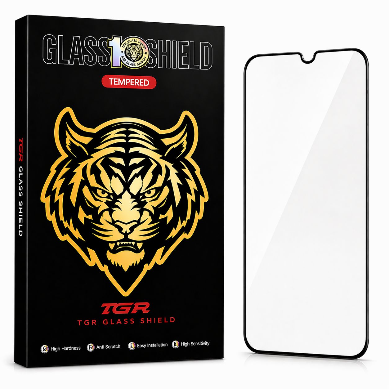 TGR Clear Tempered Glass for iPhone  12 mini  (Pack of 10)
