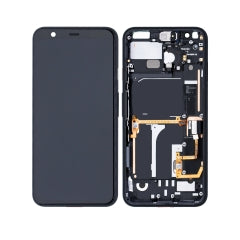 OLED Assembly With Frame For Google Pixel 4 (Refurbished) (Clearly White Power Button)