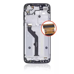 LCD Assembly With Frame For Motorola Moto G7 Play (XT1952 / 2019) / T-Mobile Revvlry (Refurbished) (Starry Black)
