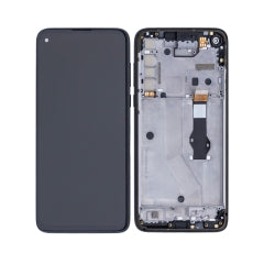 LCD Assembly With Frame For Motorola Moto G8 Power (XT2041-1 / XT2041-3 / 2020) (Refurbished) (Smoke Black)