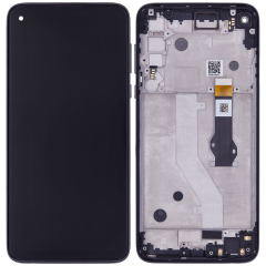 LCD Assembly With Frame For Motorola Moto G Power (XT2041/ 2020) (Genuine OEM) (Smoke Black)