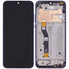 LCD Assembly With Frame For Motorola Moto G Play (XT2093 / 2021) (Genuine OEM) (Misty Blue)