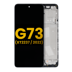 LCD Assembly With Frame For Motorola Moto G73 (XT2237 / 2022) (Refurbished) (All Colors)