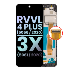 LCD Assembly With Frame For T-Mobile Revvl 4 Plus (5062 / 2020) / Alcatel 3X (5061 / 2020) (Genuine OEM) (Black)
