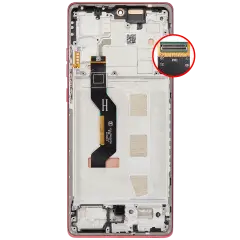 OLED Assembly With Frame For Motorola Moto G85 (XT2427-3 / 2024) (Refurbished) (Magenta)