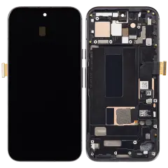 OLED Assembly With Frame (With Fingerprint Sensor ) For Google Pixel 8A (Refurbished) (Obsidian)