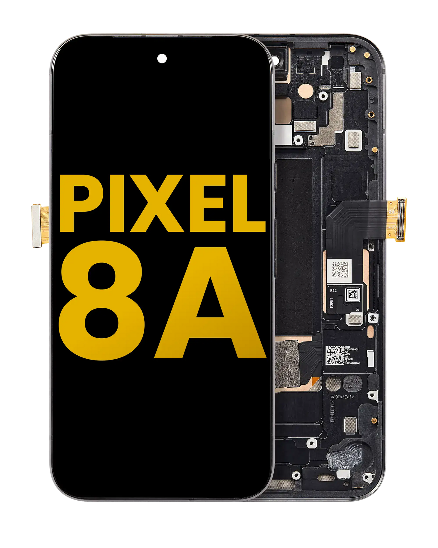 OLED Assembly With Frame (With Fingerprint Sensor ) For Google Pixel 8A (Refurbished) (Obsidian)