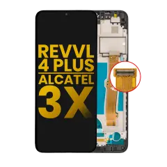 LCD Assembly With Frame For T-Mobile Revvl 4 Plus (5062 / 2020) / Alcatel 3X (5061 / 2020) (Refurbished) (Black)