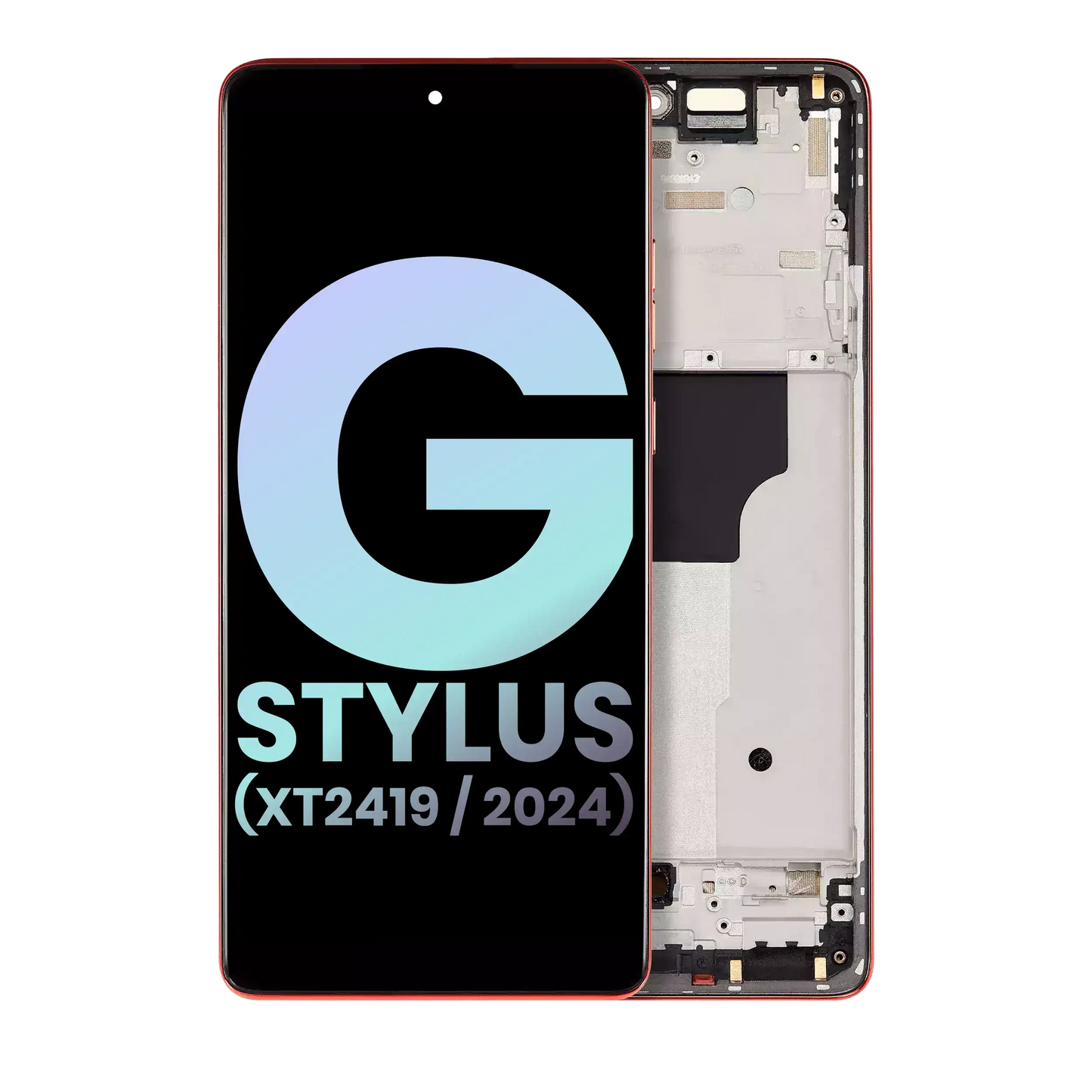 OLED Assembly With Frame For Motorola Moto G Stylus 5G (XT2419 / 2024) (Genuine OEM) (Scarlet Wave)