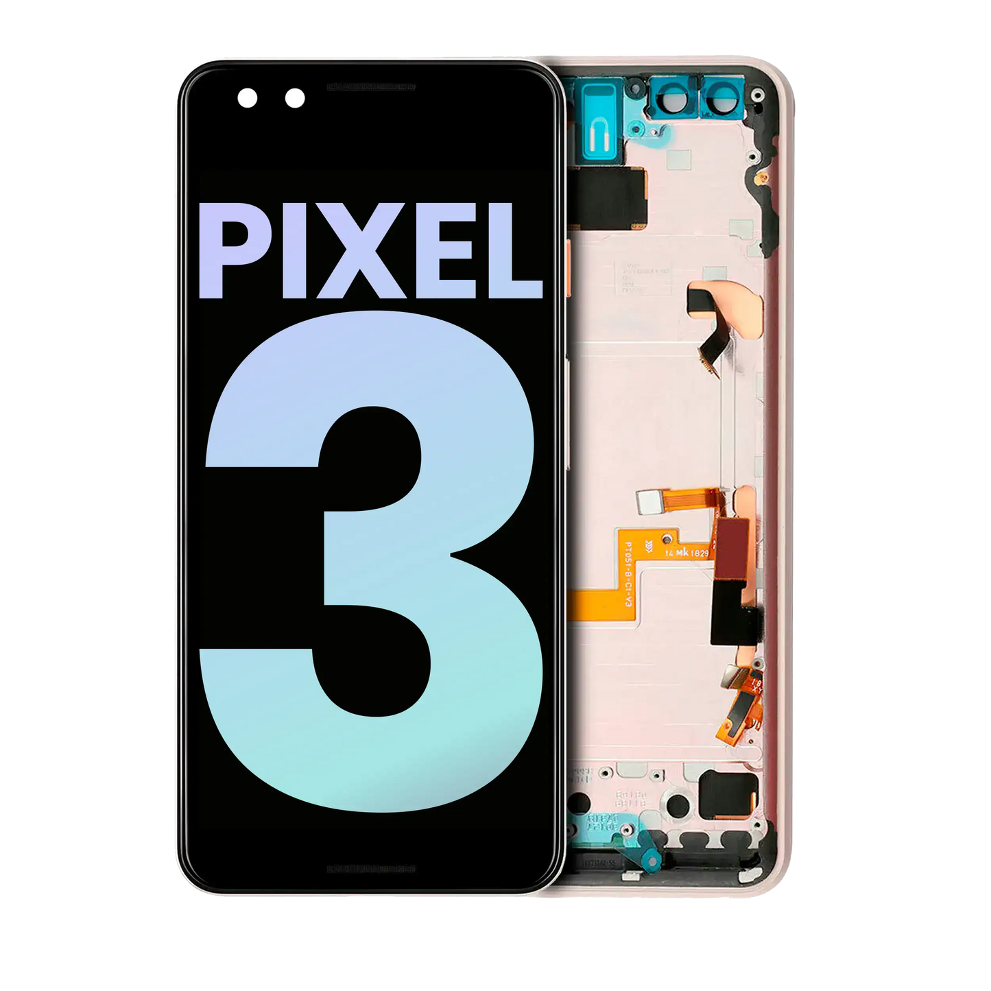 OLED Assembly With Frame For Google Pixel 3 (Genuine OEM) (Pink)