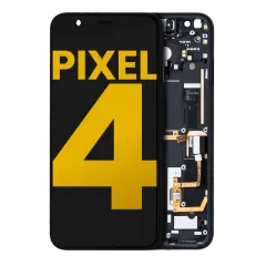 OLED Assembly With Frame For Google Pixel 4 (Refurbished) (Clearly White Power Button)