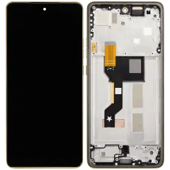 OLED Assembly With Frame For Motorola Moto G86 / G86 Power 5G (XT2527 / 2025) (Refurbished) (Golden Cypress)
