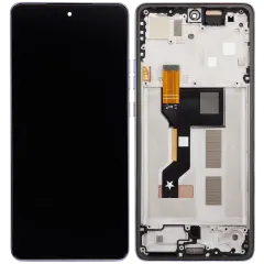 OLED Assembly With Frame For Motorola Moto G86 / G86 Power 5G (XT2527 / 2025) (Refurbished) (Cosmic Sky)