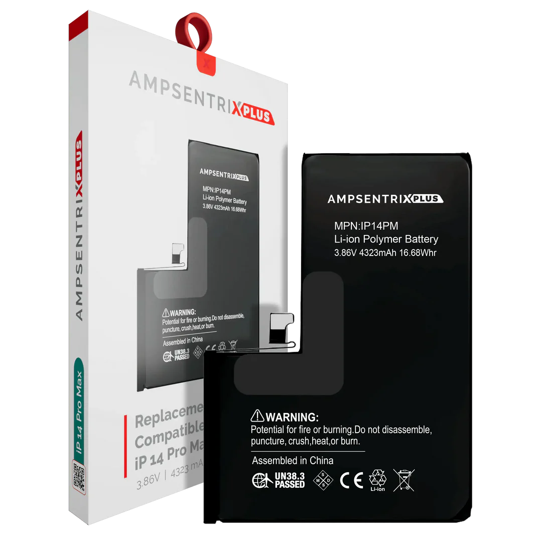 Battery | for: iPhone 14 Pro Max | AmpSentrix Plus (No Message)