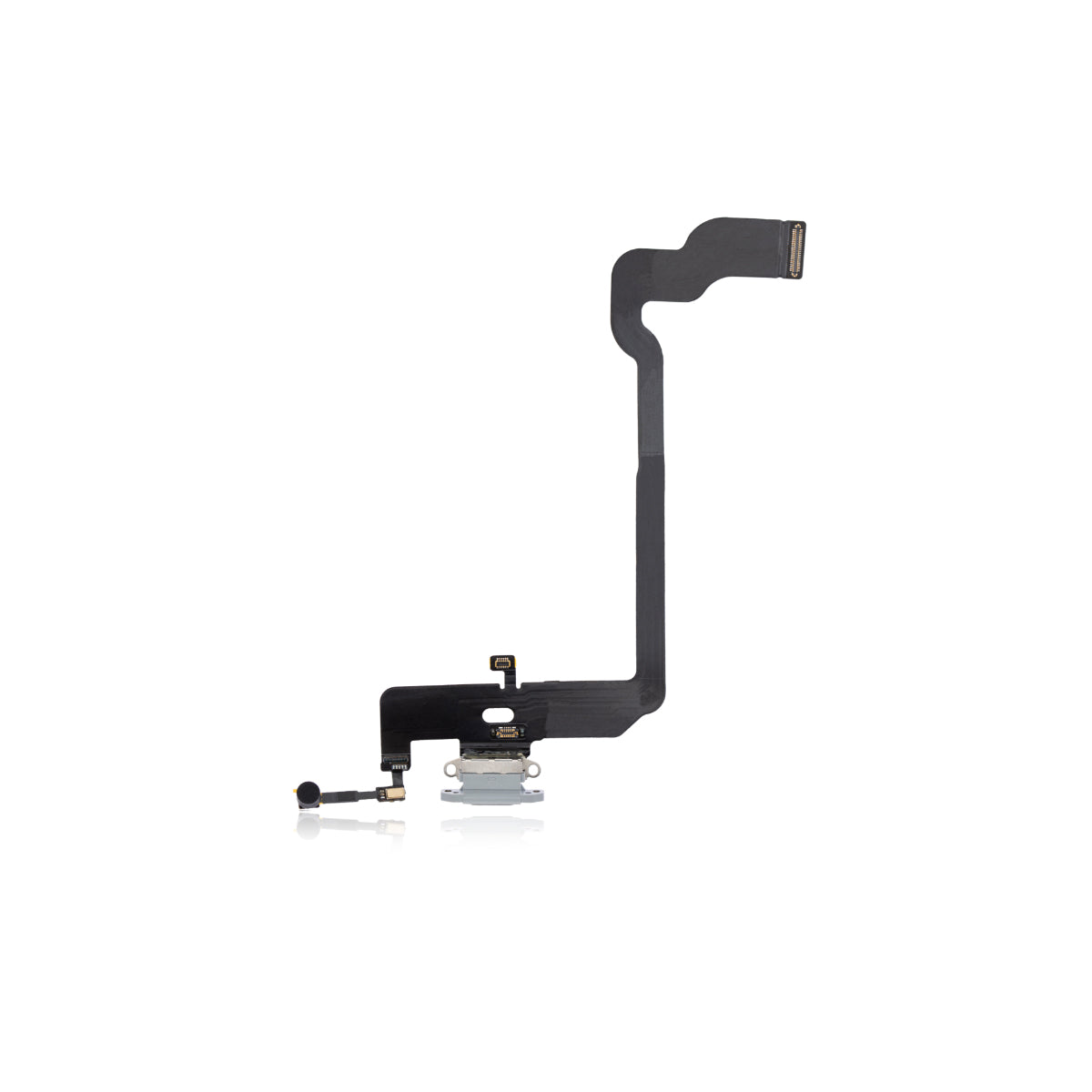 Charging Port Flex Cable Compatible For iPhone XS (Premium) (Silver)