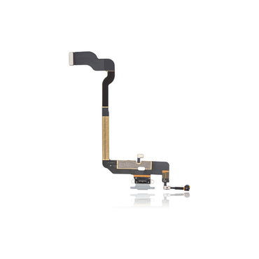Charging Port Flex Cable Compatible For iPhone XS (Premium) (Silver)