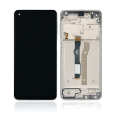LCD Assembly With Frame For Motorola Moto G Power (XT2117 / 2021) (Genuine OEM) (Polar Silver)