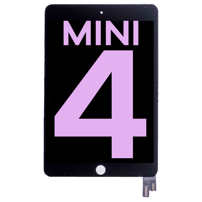 LCD Assembly With Digitizer For iPad Mini 4 (Sleep / Wake Sensor Flex Pre-Installed) (Refurbished) (Black)