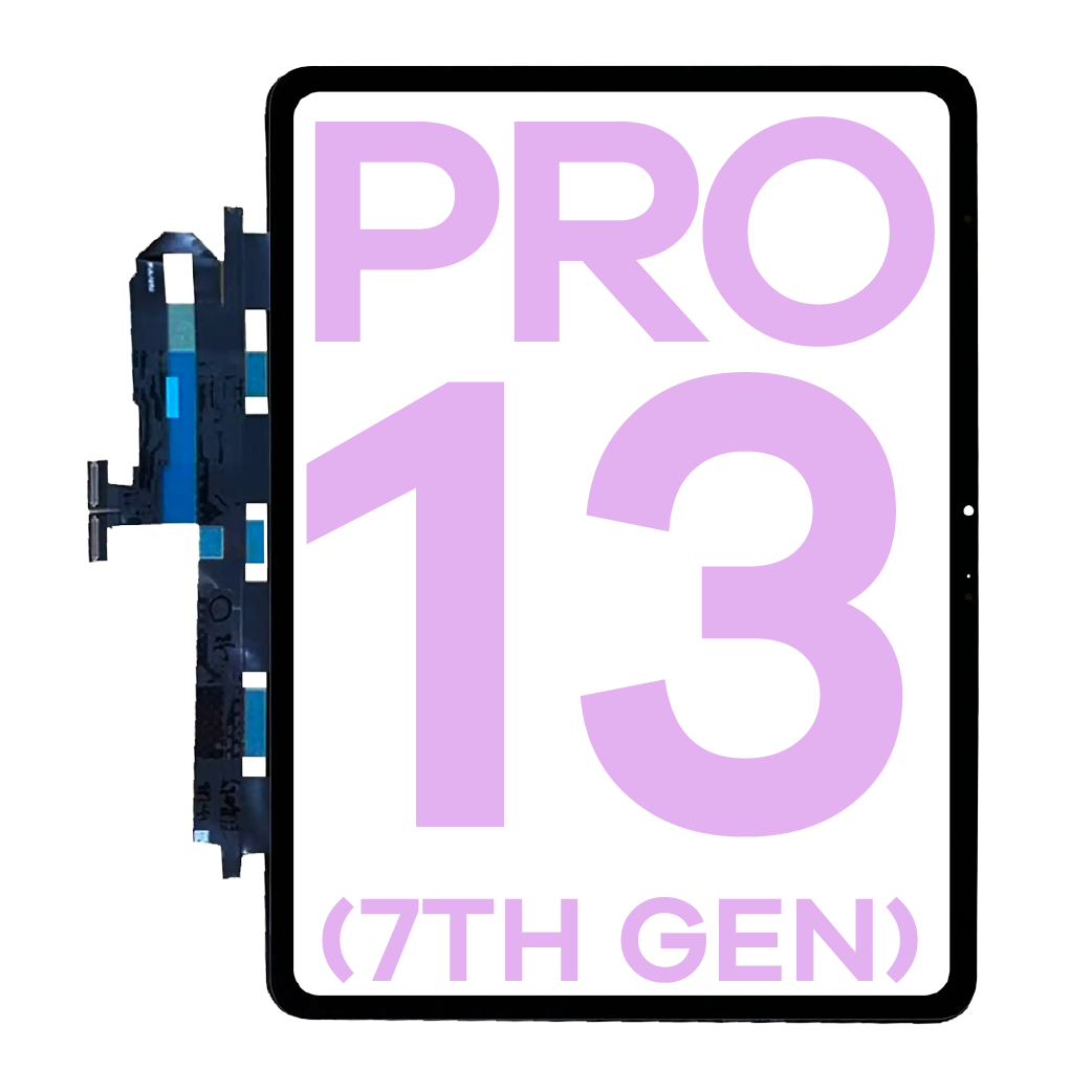Digitizer For For iPad Pro 13" 7th Gen (2024) (Glass Separation Required) (Premium) (Black)