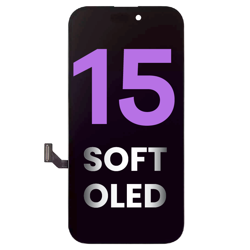 OLED Assembly Compatible For iPhone 15 (Aftermarket / Soft OLED)