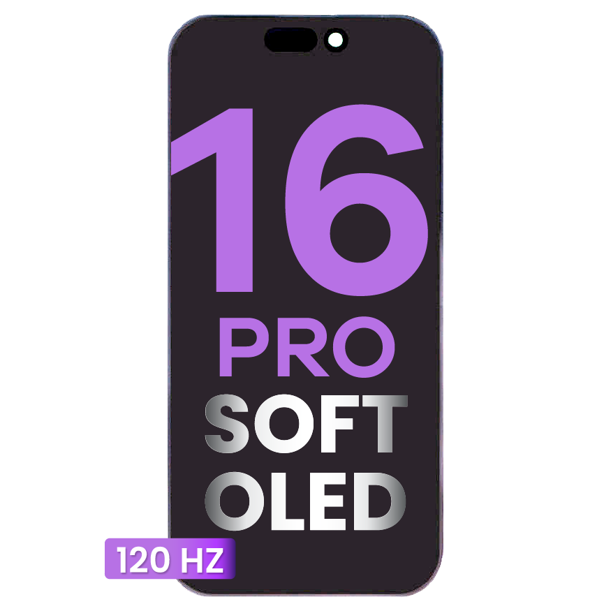 OLED Assembly Compatible For iPhone 16 Pro (Aftermarket / Soft OLED) (120HZ)