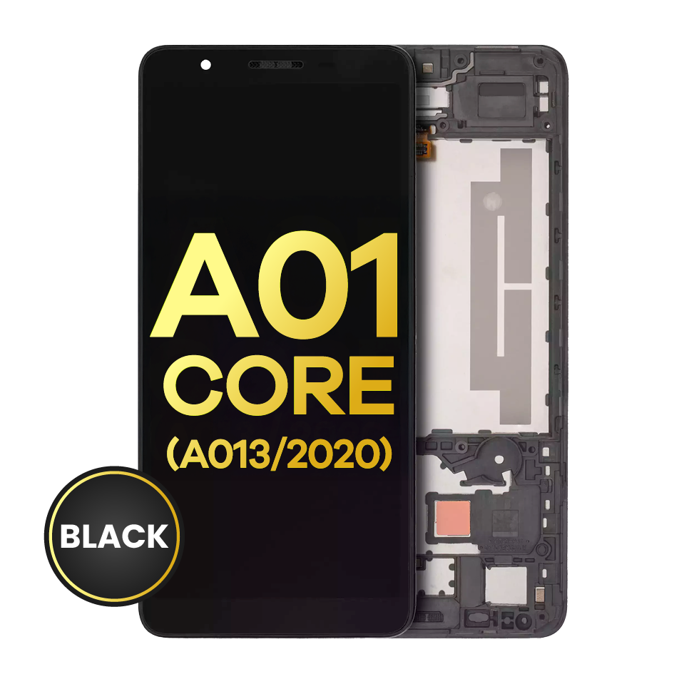 LCD Assembly With Frame For Samsung Galaxy A01 Core (A013 / 2020) (Refurbished) (Black)