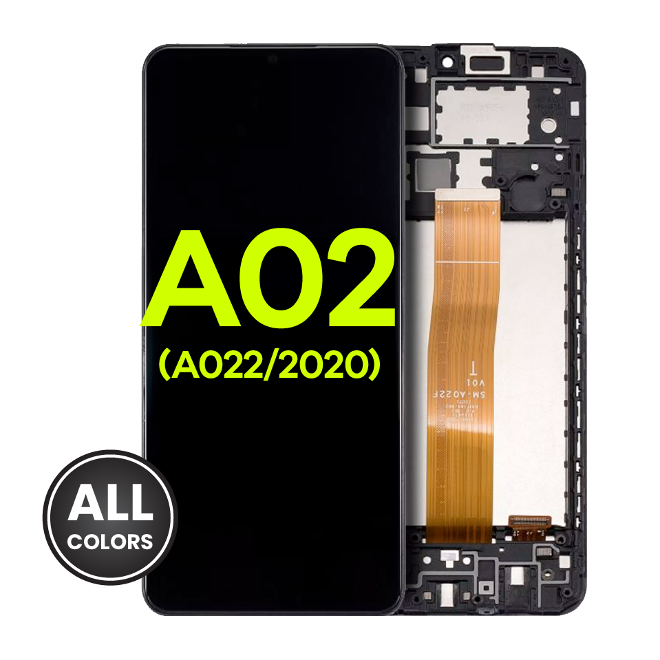 LCD Assembly With Frame For Samsung Galaxy A02 (A022 / 2022) (Service Pack) (All Colors)