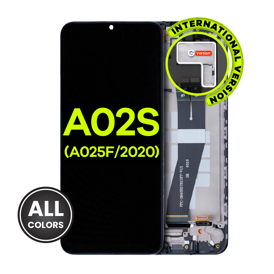 LCD Assembly With Frame For Samsung Galaxy A02S (A025F / 2020) (International Version) (Service Pack) (All Colors)