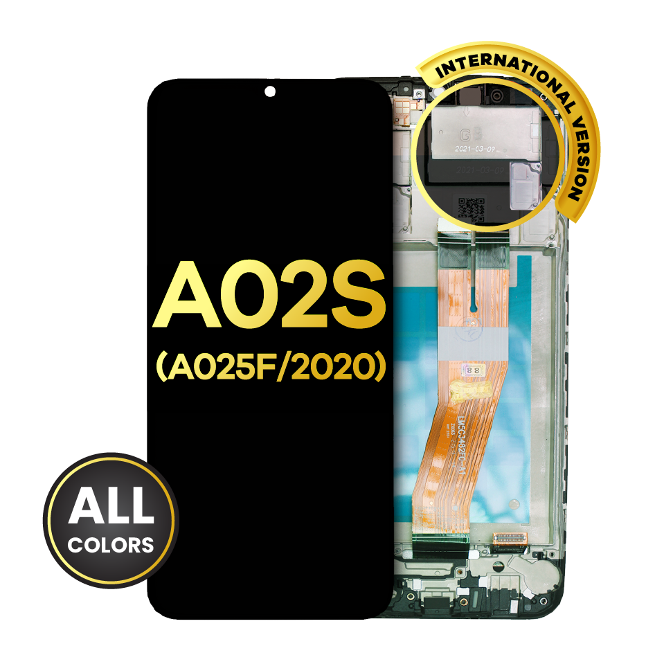 LCD Assembly With Frame For Samsung Galaxy A02S (A025F / 2020) (International Version) (Refurbished) (All Colors)