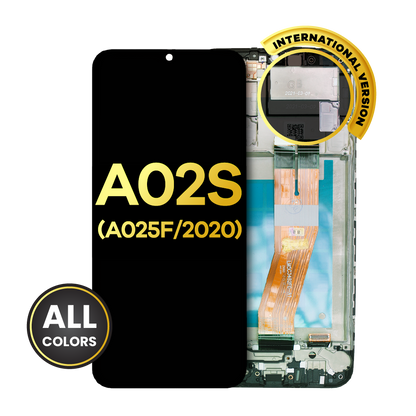 LCD Assembly With Frame For Samsung Galaxy A02S (A025F / 2020) (International Version) (Refurbished) (All Colors)