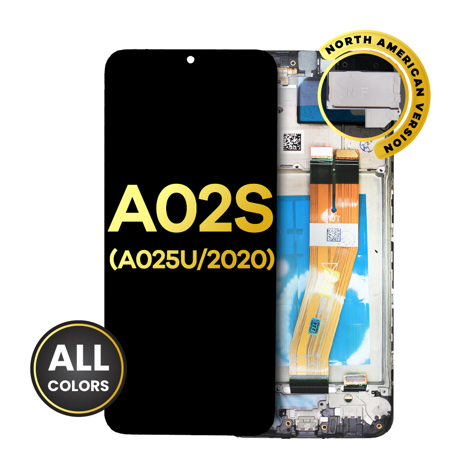LCD Assembly With Frame For Samsung Galaxy A02S (A025U / 2020) (US Version) (Refurbished) (All Colors)