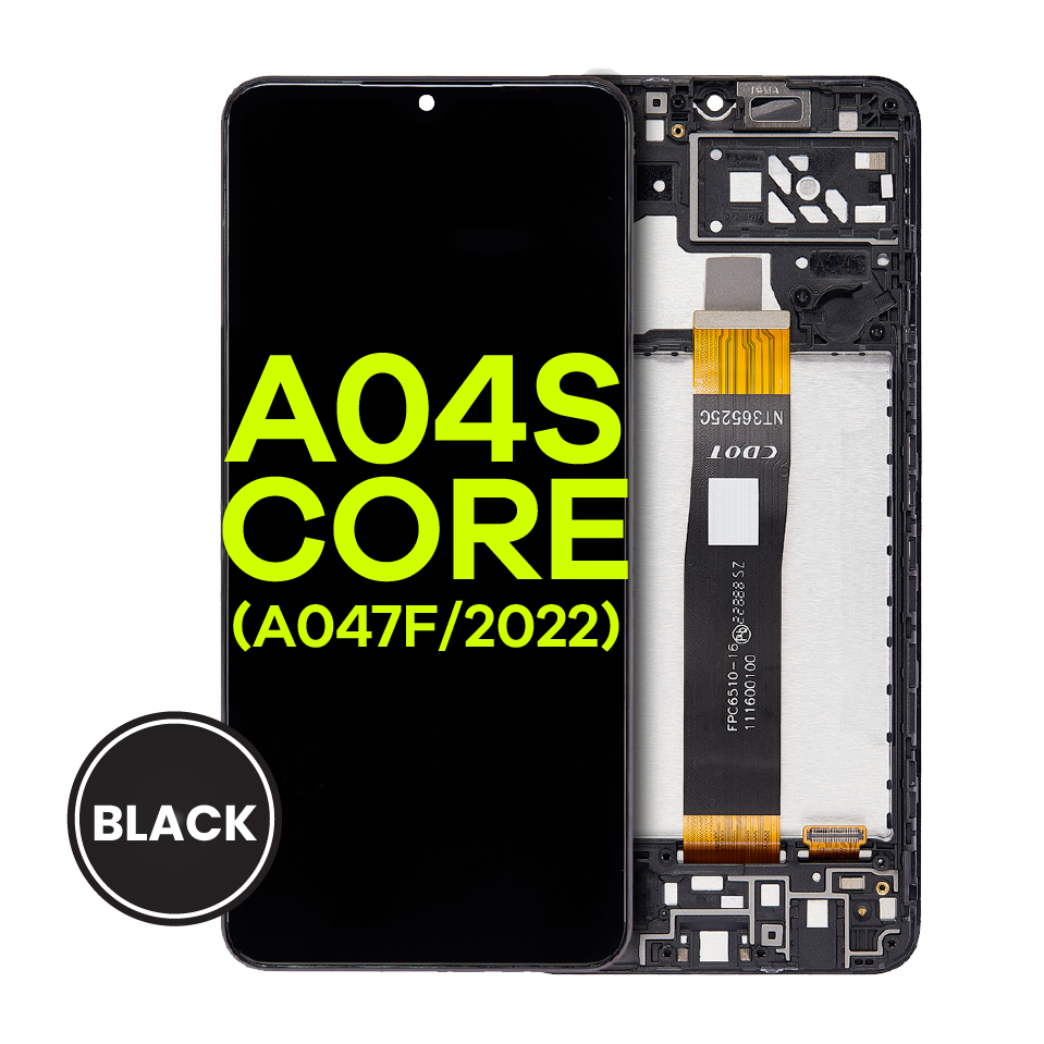 LCD Assembly With Frame For Samsung Galaxy A04S Core (A047 / 2022) (Service Pack) (Black)