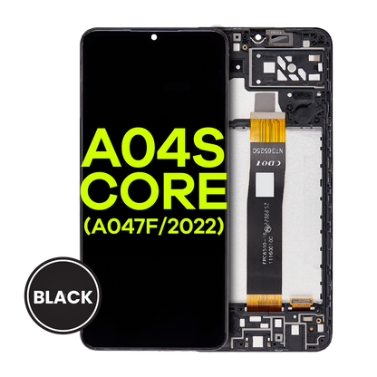 LCD Assembly With Frame For Samsung Galaxy A04S Core (A047 / 2022) (Service Pack) (Black)