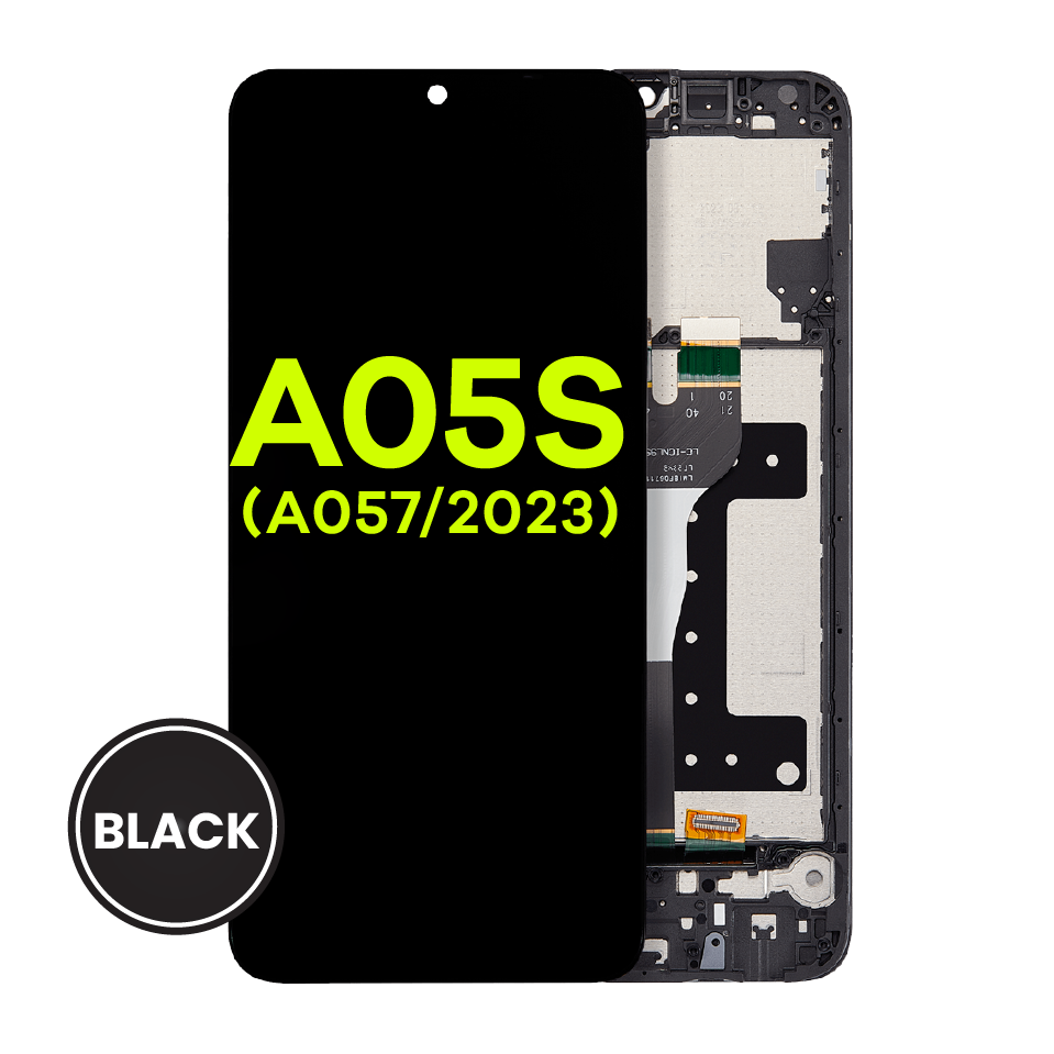 LCD Assembly With Frame For Samsung Galaxy A05s (A057 / 2023) (Service Pack) (Black)