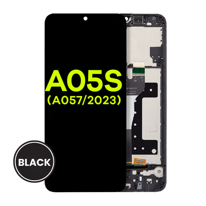 LCD Assembly With Frame For Samsung Galaxy A05s (A057 / 2023) (Service Pack) (Black)