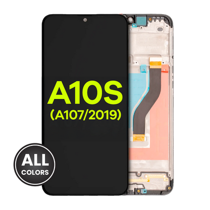 LCD Assembly With Frame For Samsung Galaxy A10s (A107 / 2019) (Service Pack) (All Colors)