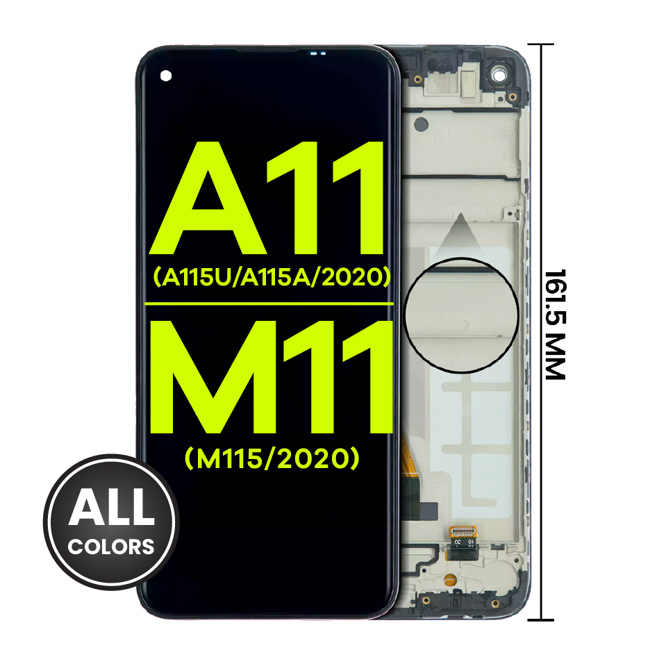 LCD Assembly With Frame For Samsung Galaxy A11 (A115U / A115A / 2020) / M11 (M115 / 2020) (US Version) (Aftermarket Plus) (All Colors)